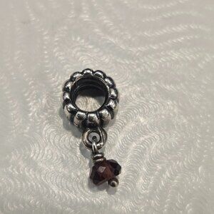 RETIRED Pandora Birthstone Amber November Dangle Charm